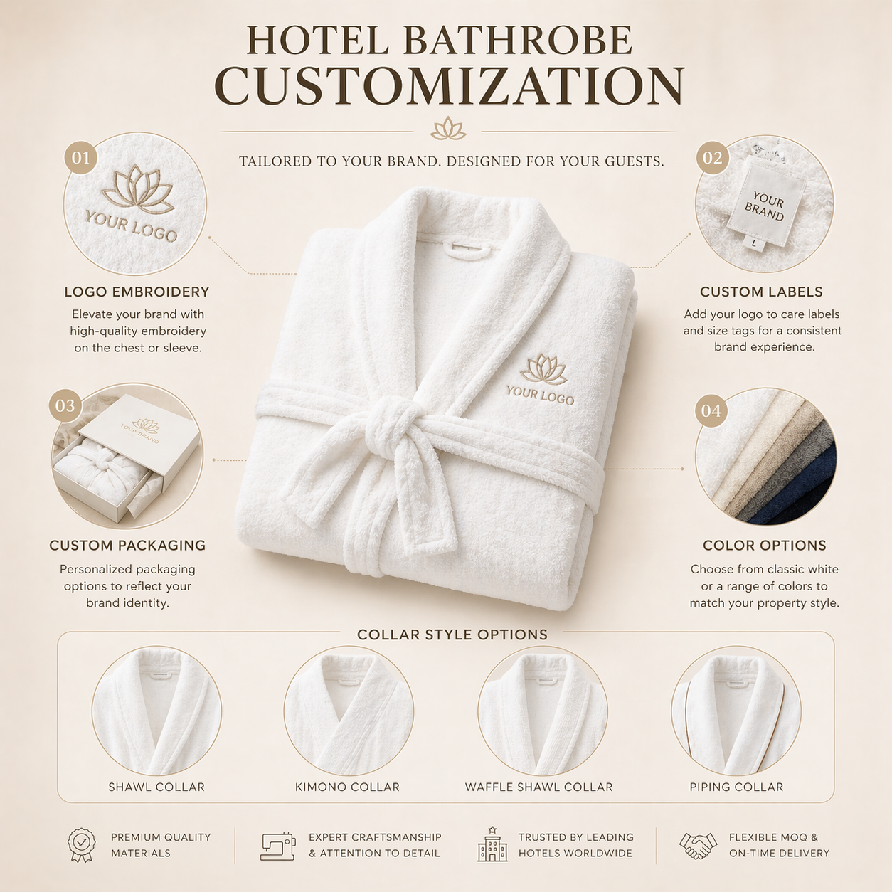 Hotel Velour Bathrobe | Soft, Absorbent & Customizable