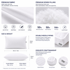 50 percent white duck down hotel pillow material and specifications
