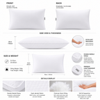50 percent white duck down hotel pillow material and specifications
