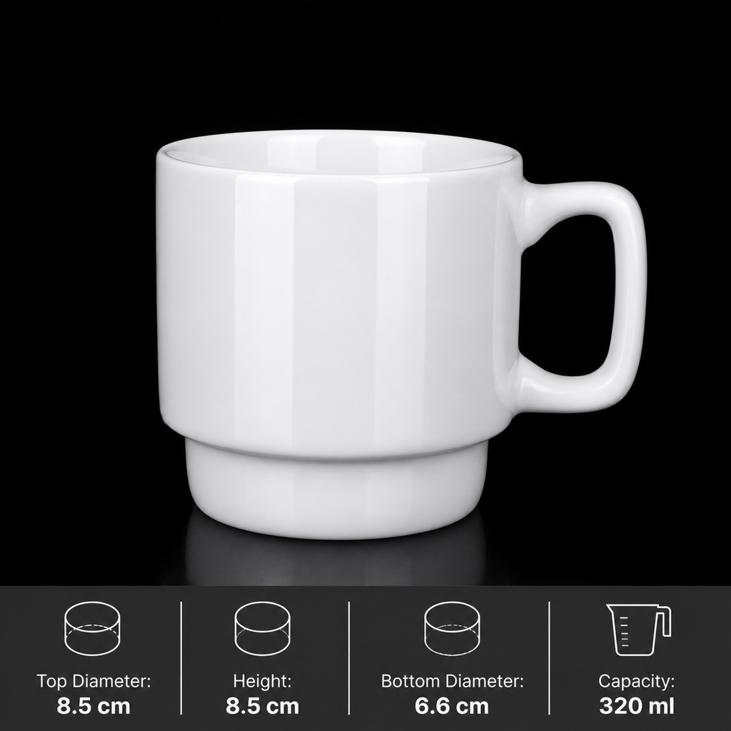 Hotel Ceramic Mug Collection – Multiple Styles Custom Logo Coffee Cups for Hotels & Airbnb
