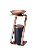 Luxury Hotel Ashtray Trash Can – Stainless Steel Outdoor Waste Bin with Ashtray Stand (S / Z / Square Design)