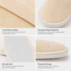 Coral fleece texture and diamond anti-slip sole details