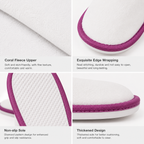 Coral fleece texture and diamond anti-slip outsole details