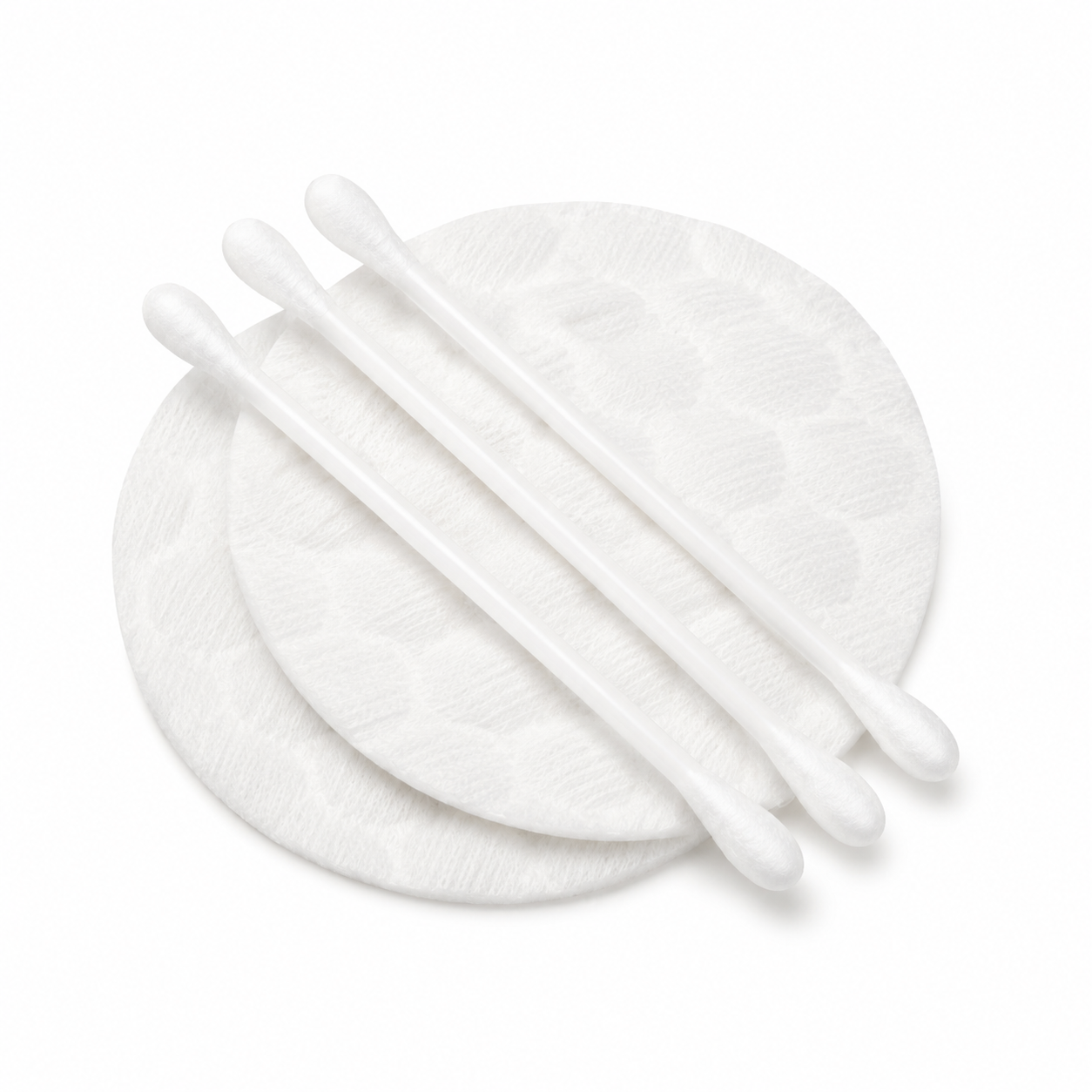 cotton pads and cotton swabs for hotel vanity kit