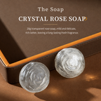 Crystal rose transparent soap with rich lather and fresh fragrance, ideal for hotel and guest bathroom use
