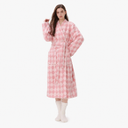 luxury diamond pattern plush bathrobe model
