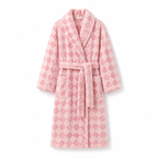 luxury diamond pattern hotel bathrobe