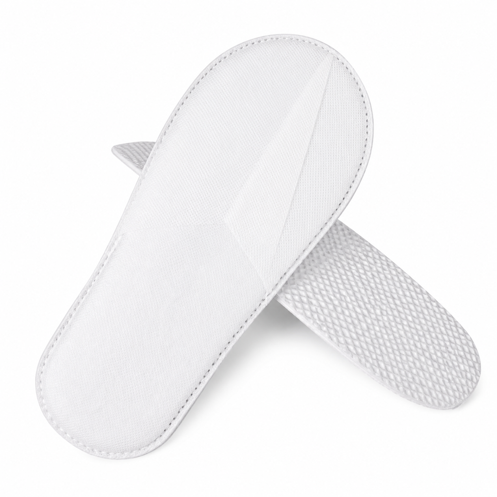Disposable hotel slippers with 4mm nonwoven anti-slip sole