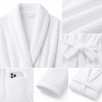 soft flannel bathrobe fabric details
