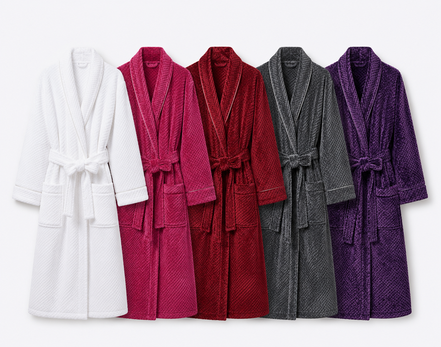 hotel flannel bathrobe color options