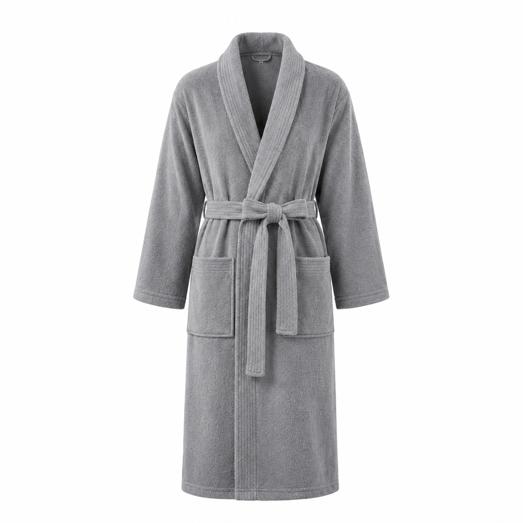 grey hotel terry bathrobe supplier