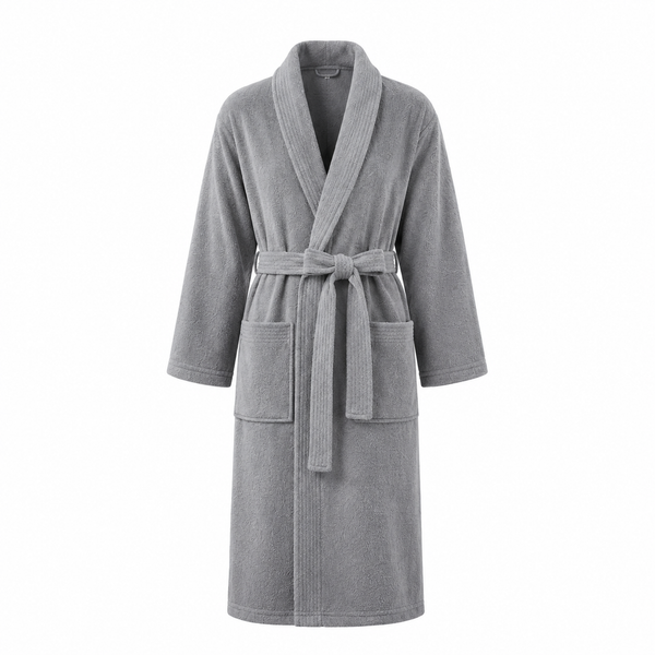 grey hotel terry bathrobe supplier