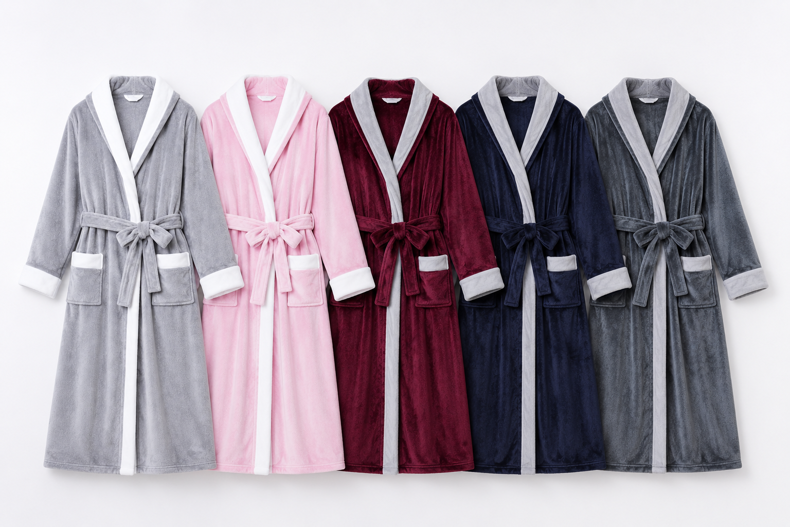 hooded flannel bathrobe color options
