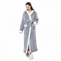 hooded flannel hotel bathrobe model