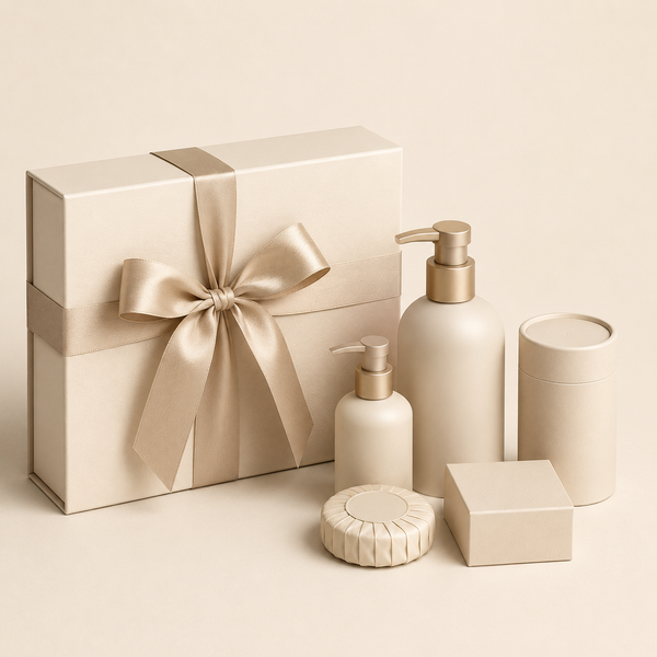 Luxury hotel amenities custom packaging icon