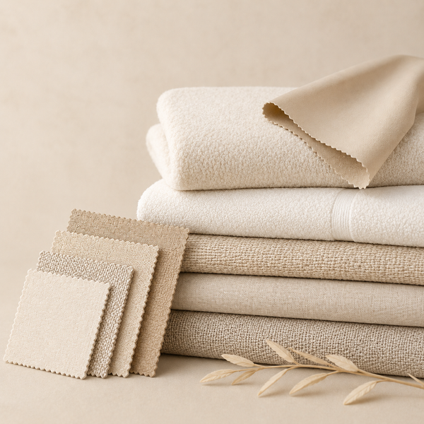 Hotel textile material options icon for towels and fabrics