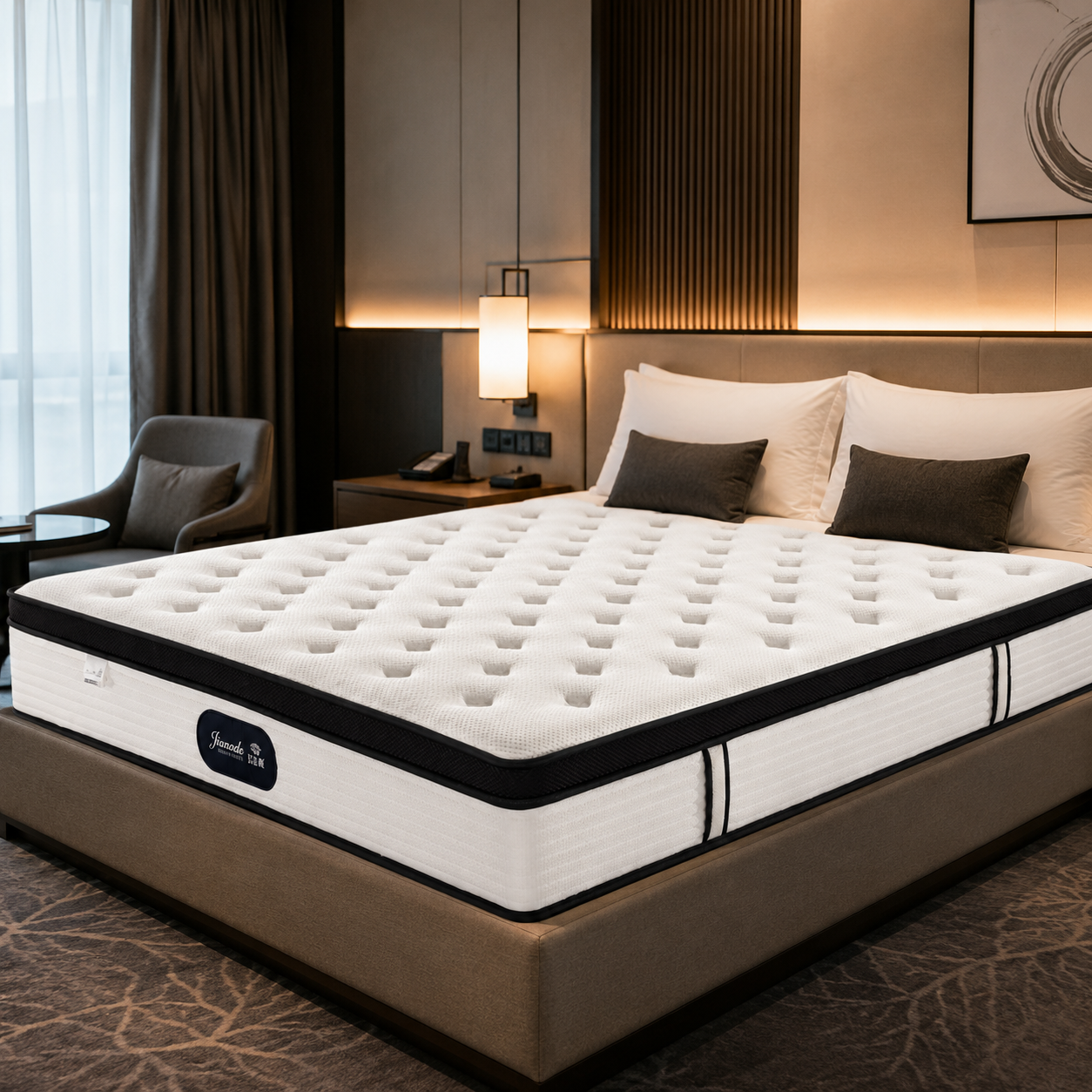 luxury hotel mattress bedroom scene