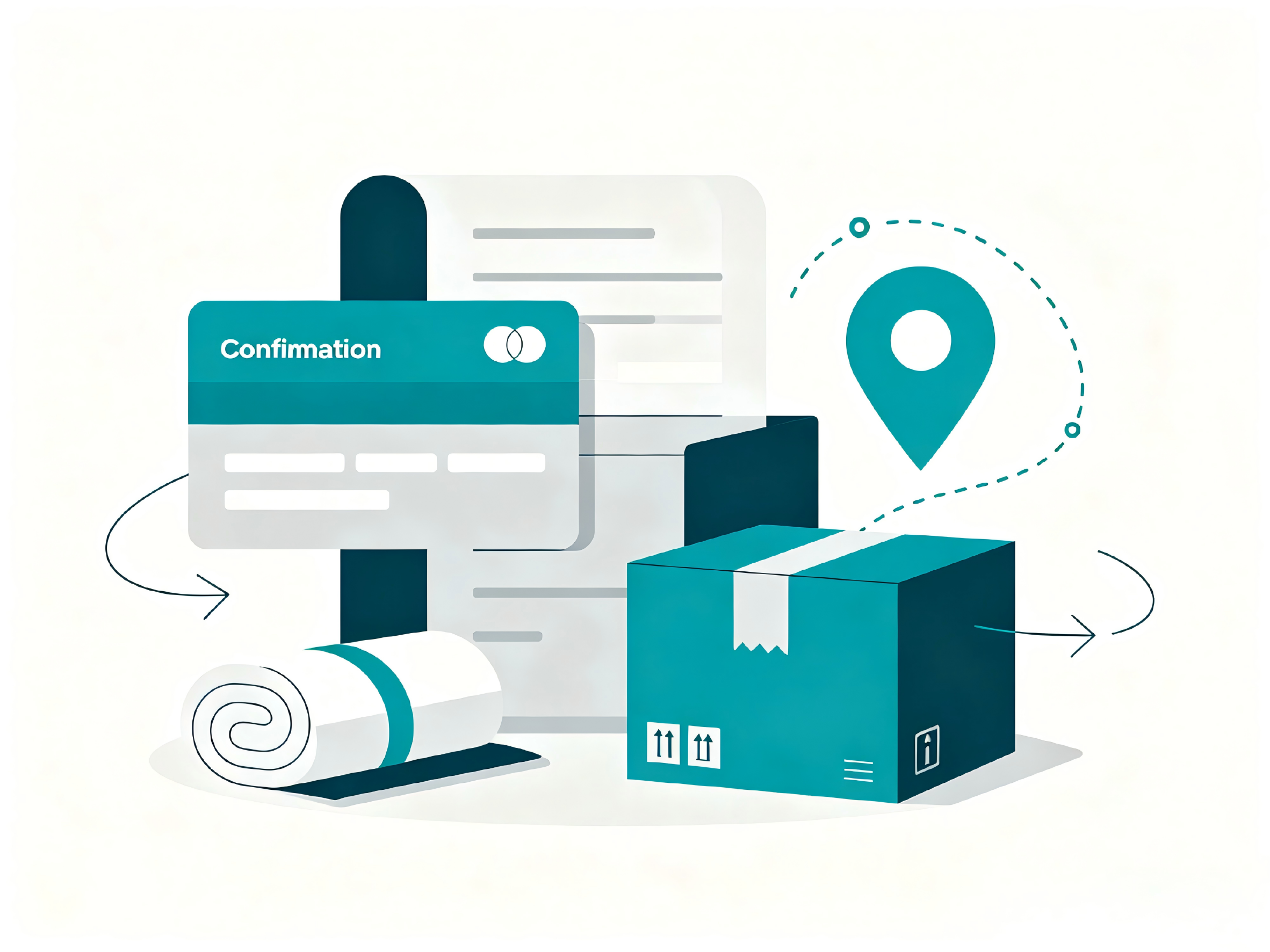 hotel supplies order confirmation shipping tracking and delivery process