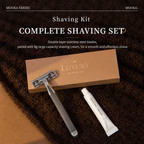 Disposable hotel shaving kit with razor and shaving cream, convenient grooming set for guests and travel use