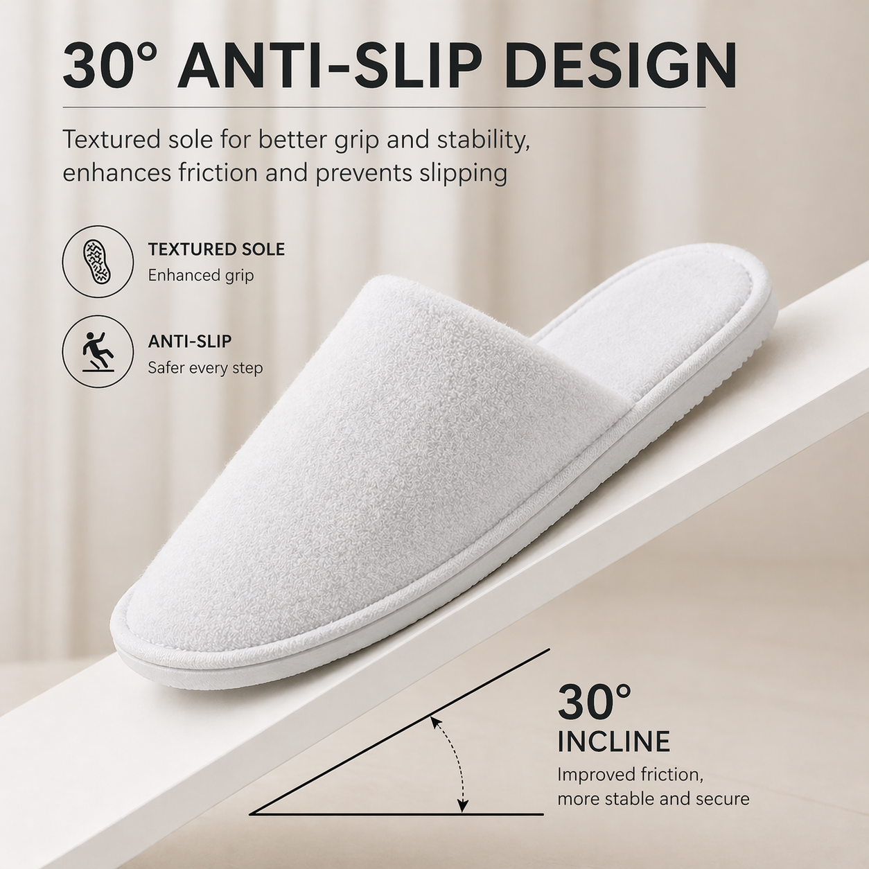 custom logo hotel slippers supplier