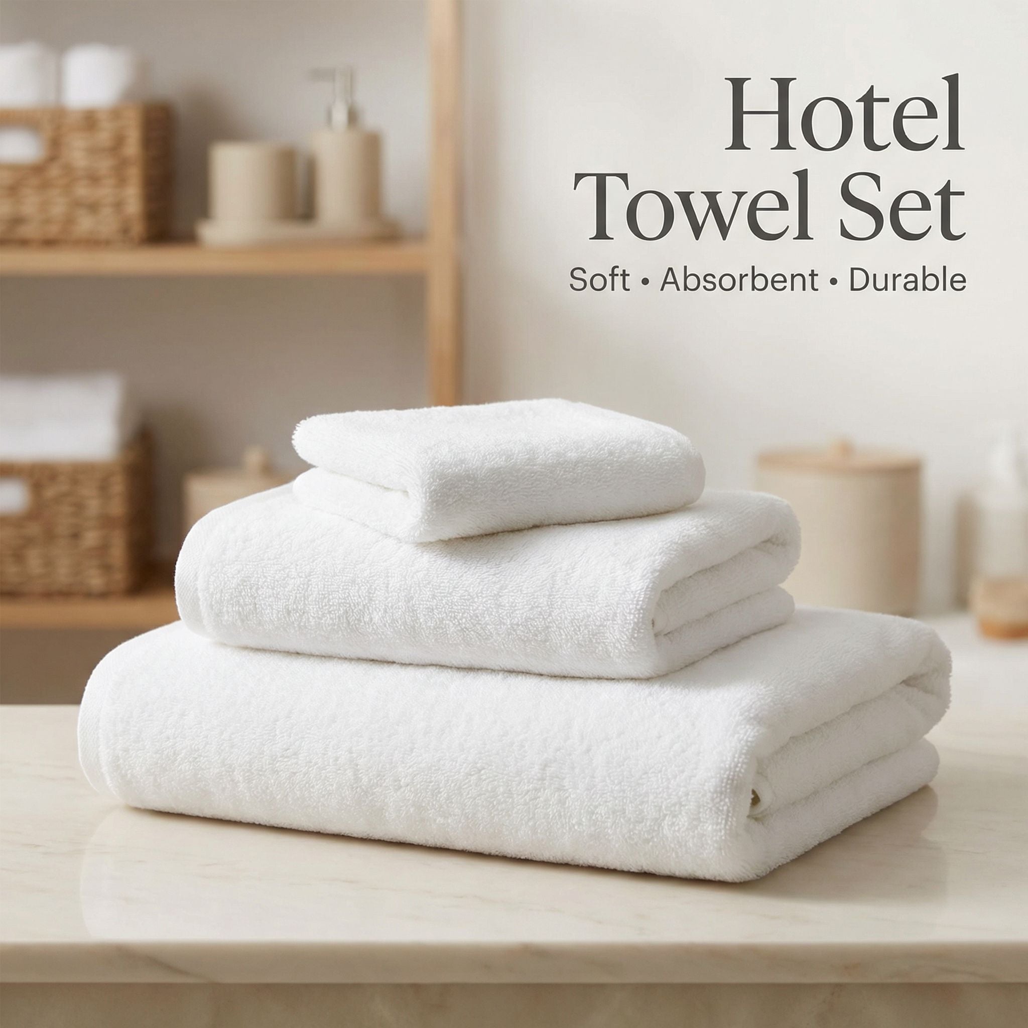hotel towel set white cotton bath towel hand towel washcloth bulk hospitality supplies