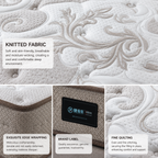 knitted fabric latex mattress close up detail