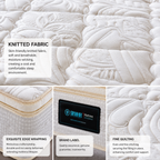 knitted fabric memory foam mattress close up detail