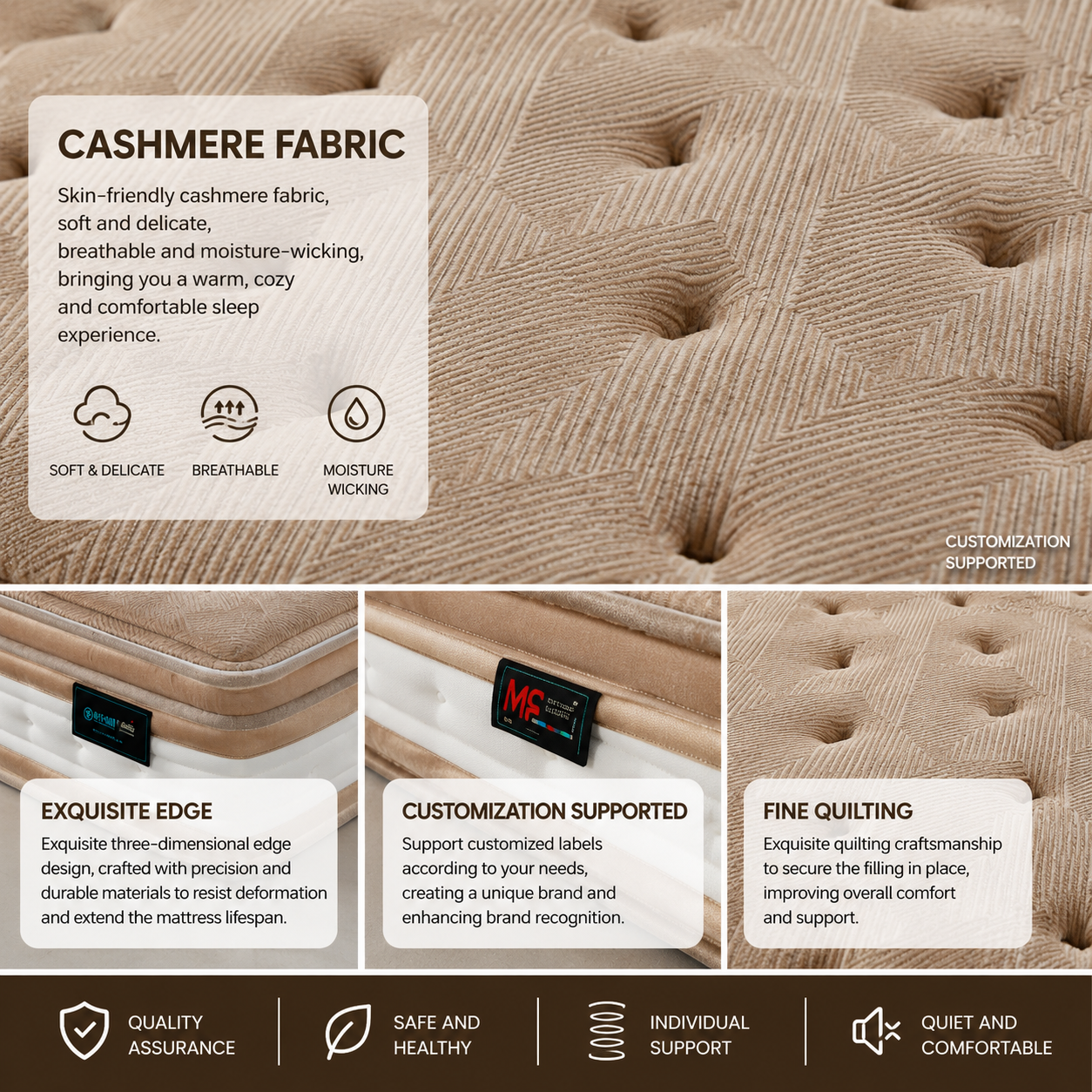 cashmere fabric mattress close up texture