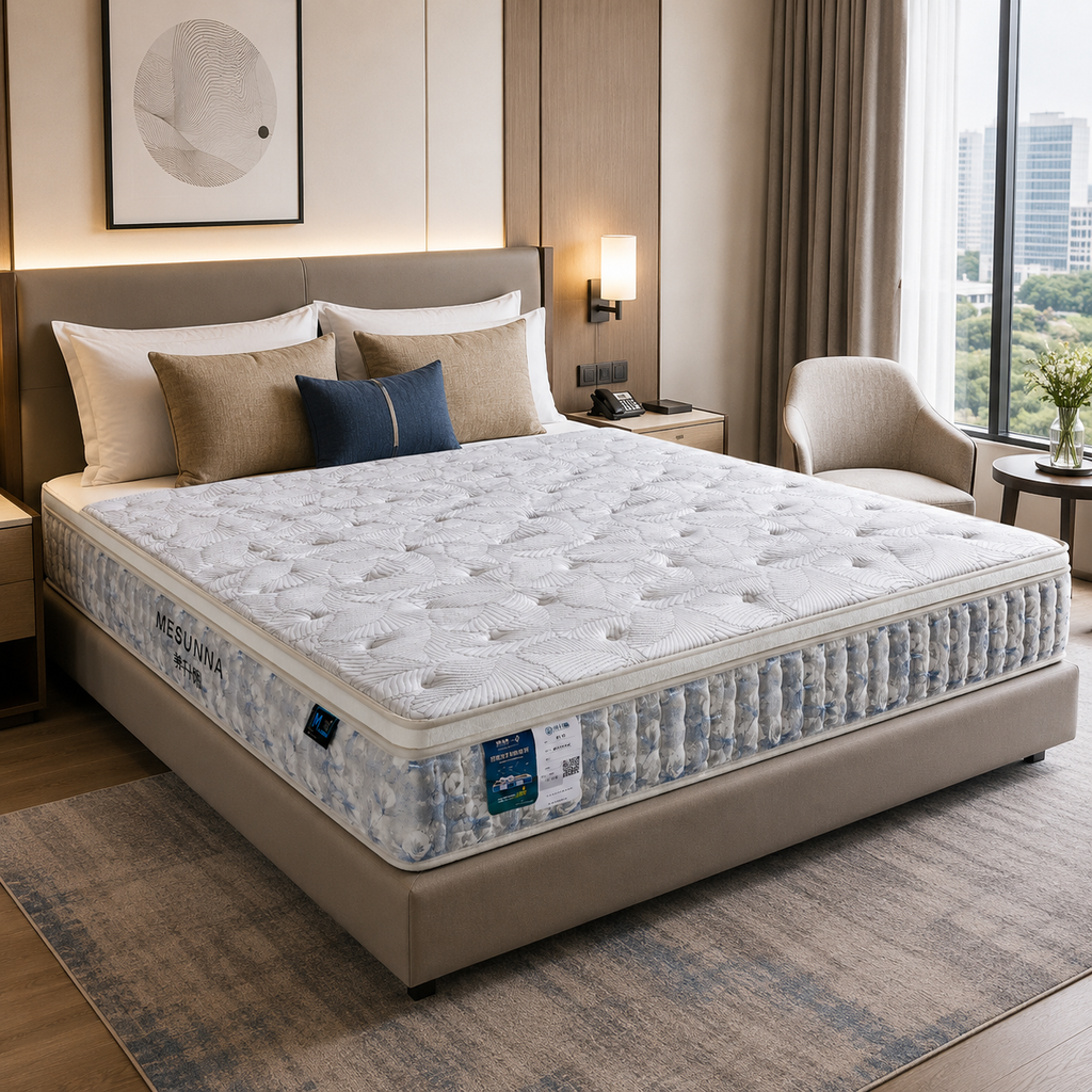 luxury hotel room with ice silk mattress