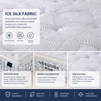 ice silk cooling mattress fabric close up