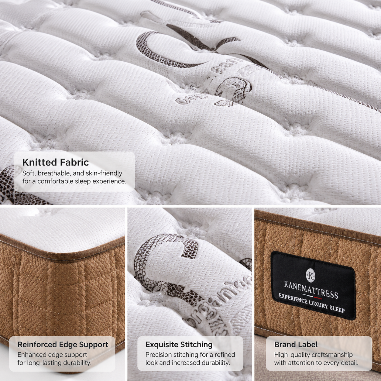 knitted fabric hotel mattress detail