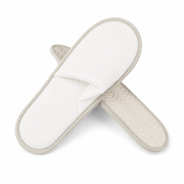 Disposable pearl cotton hotel slippers with anti-slip sole