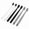 Disposable hotel toothbrushes with PP handles in black white and gray colors