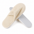 Premium coral fleece hotel slippers with 9mm thick anti-slip sole