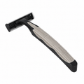 premium hotel disposable razor with anti slip rubber grip handle