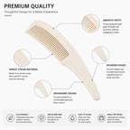 premium wheat straw hotel comb smooth teeth ergonomic design