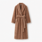 luxury ribbed hotel plush bathrobe