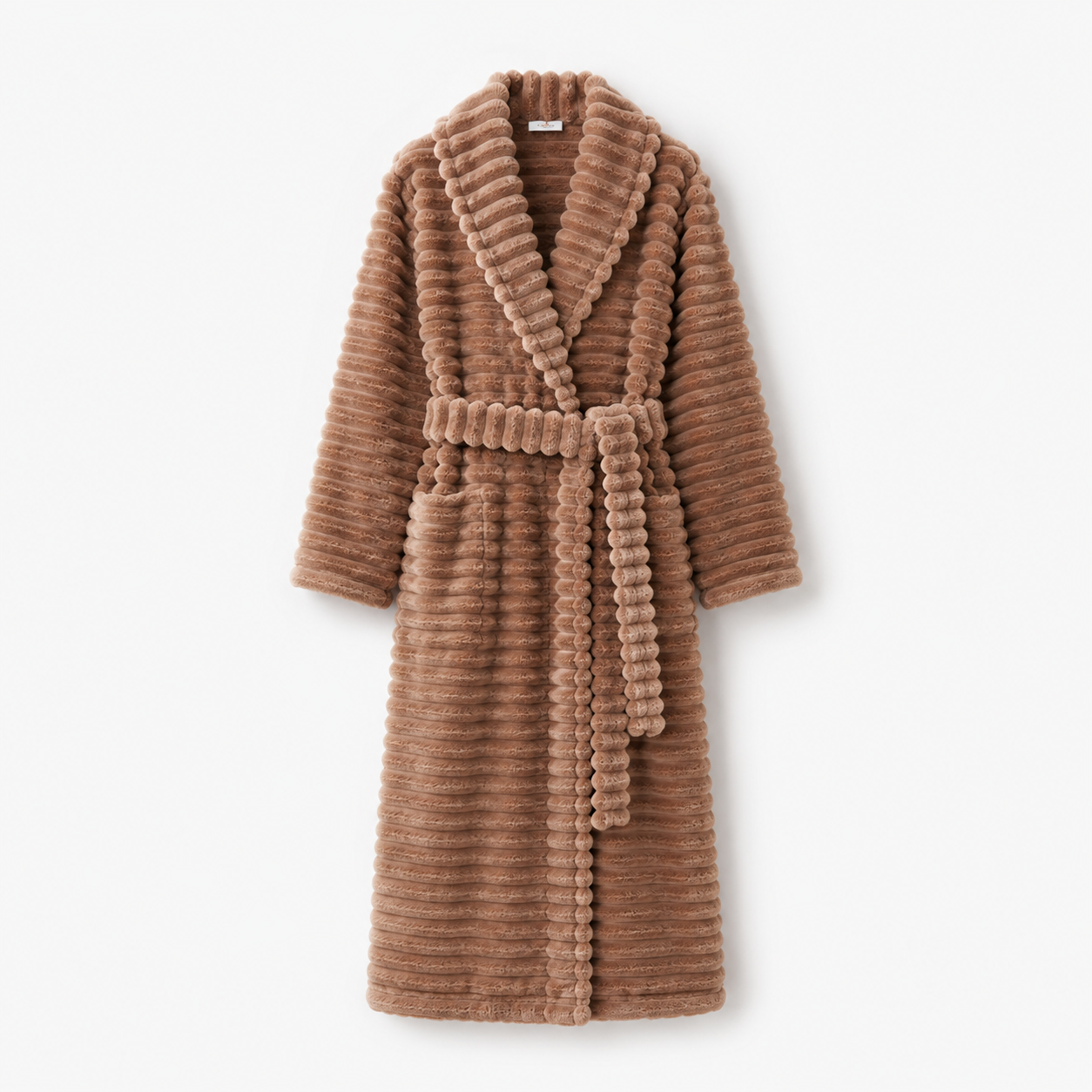 luxury ribbed hotel plush bathrobe