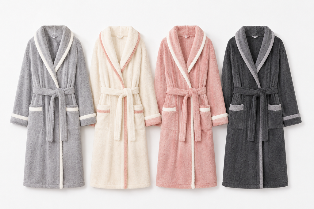 sherpa contrast color bathrobe color options