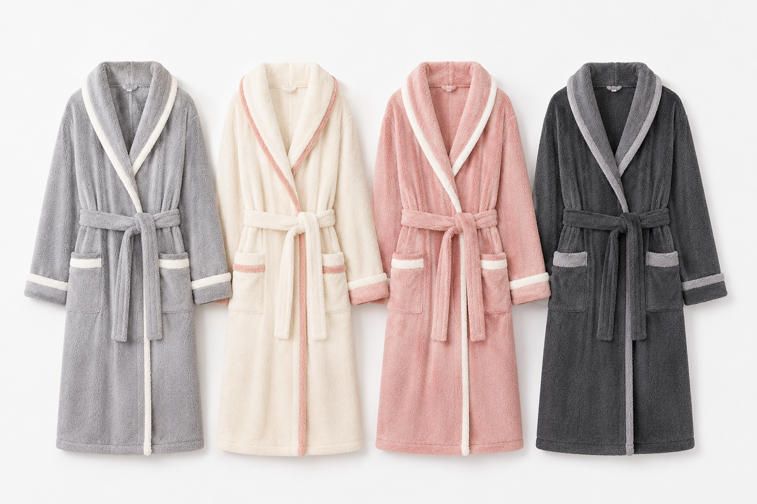 sherpa contrast color bathrobe color options