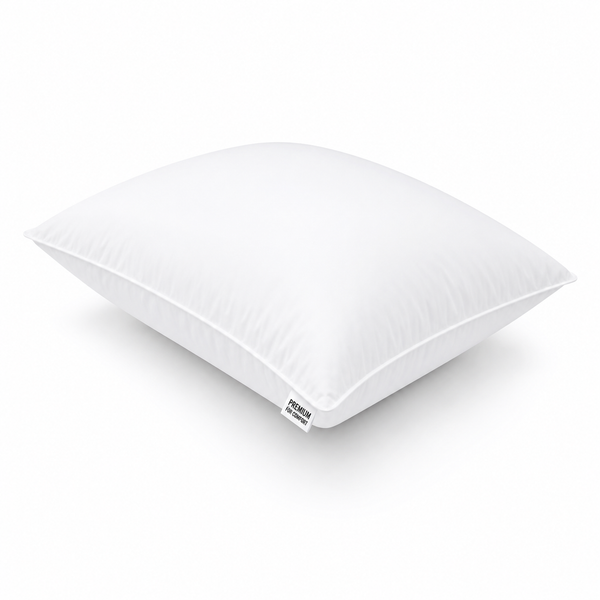 Single premium white duck down hotel pillow insert