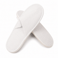 Luxury waffle cotton hotel slippers with waterproof laminated sole