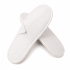 Luxury waffle cotton hotel slippers with waterproof laminated sole