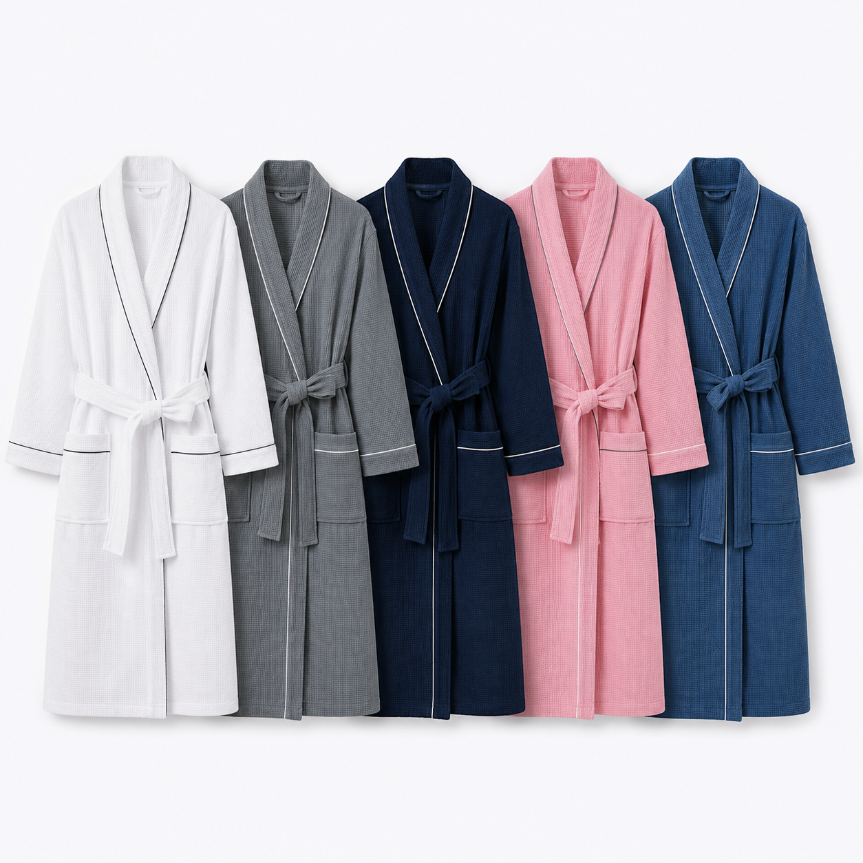 hotel waffle bathrobe color options
