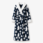 luxury embossed sherpa hotel bathrobe
